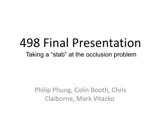 498 Final Presentation