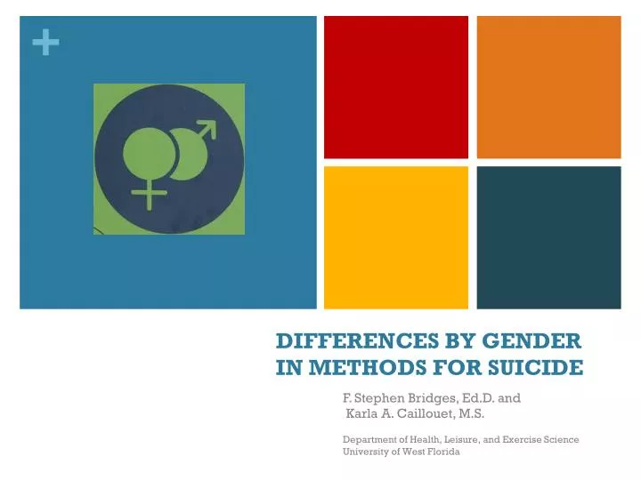 differences by gender in methods for suicide