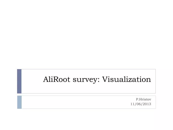 aliroot survey visualization