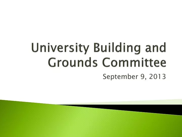 university building and grounds committee