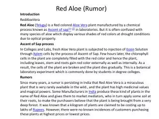 Red Aloe (Rumor)