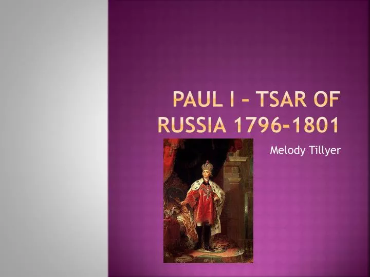 paul i tsar of russia 1796 1801