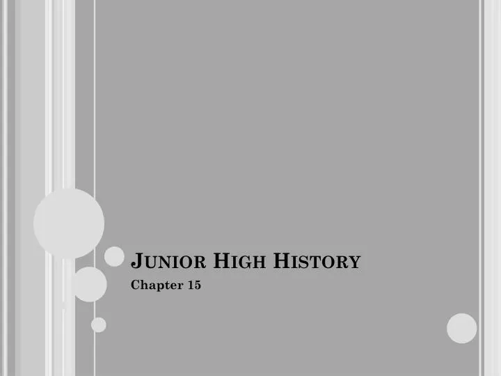 junior high history