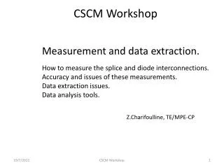 Measurement and data extraction.