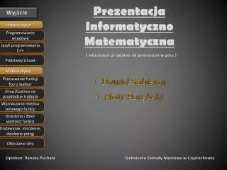 prezentacja informatyczno matematyczna