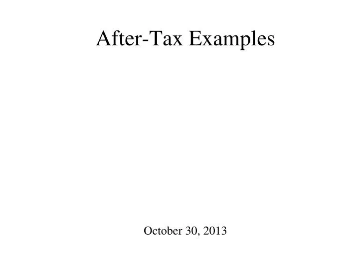 after tax examples