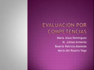 evaluacion por competencias