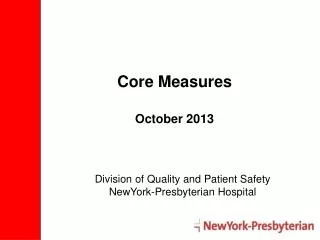 Core Measures October 2013