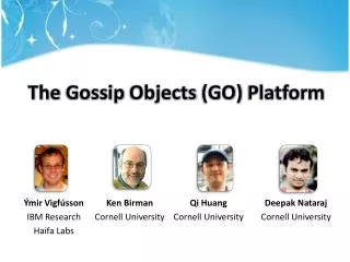 The Gossip Objects (GO) Platform