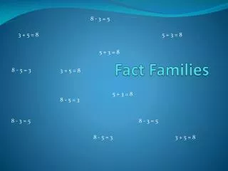 fact families