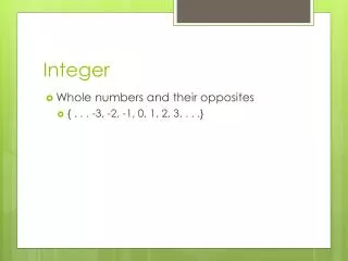 Integer