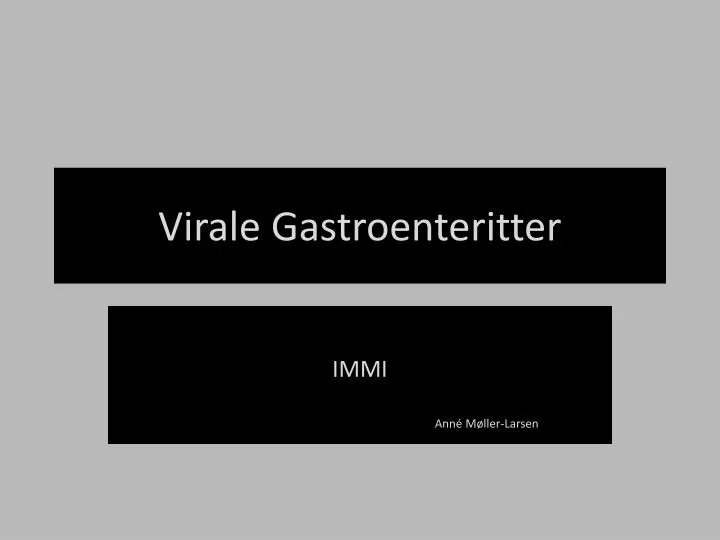 virale g astroenteritter