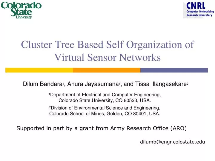 cluster tree based self organization of virtual sensor networks