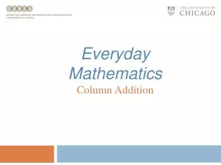 Everyday Mathematics Column Addition