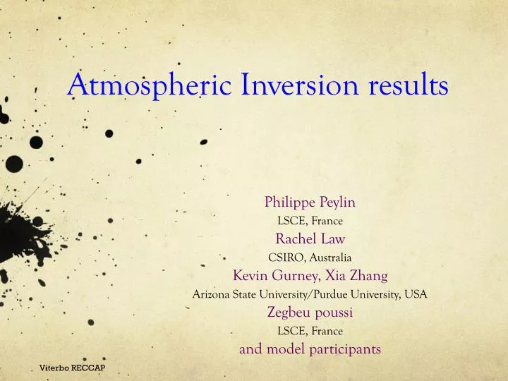 atmospheric inversion results