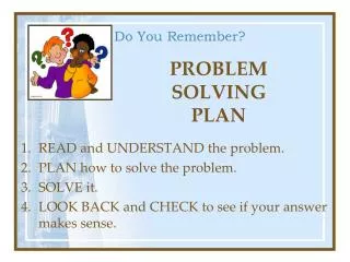 PROBLEM SOLVING PLAN