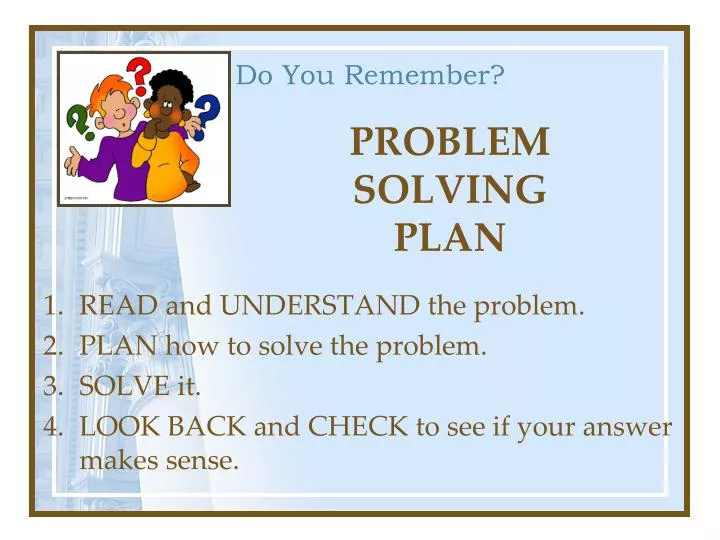 problem solving plan