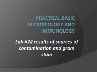 Practical Basic Microbiology and Immunology