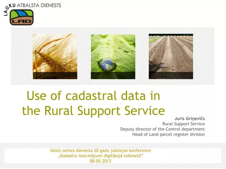 use of cadastral data in the rural support service