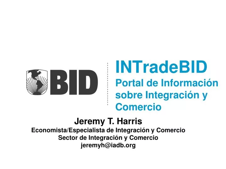 intradebid portal de informaci n sobre integraci n y comercio