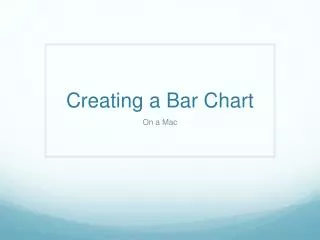 Creating a Bar Chart