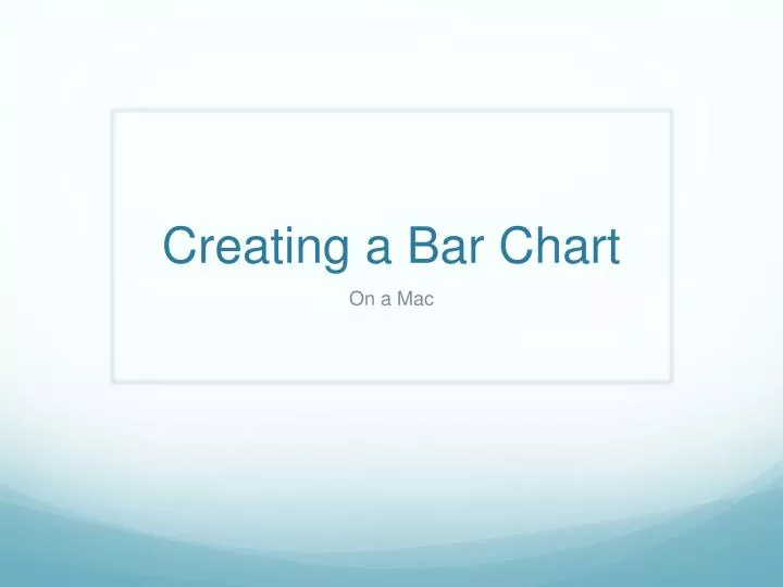 creating a bar chart