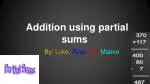 Addition using partial sums - slide 1