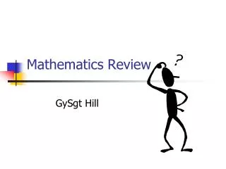 Mathematics Review