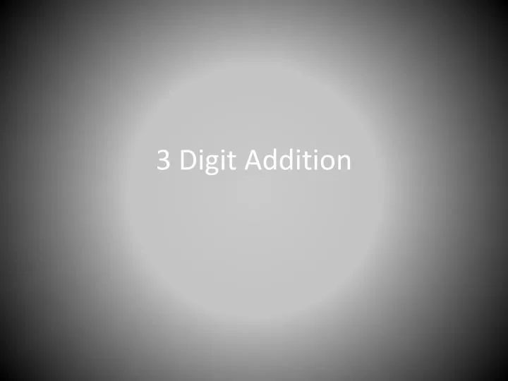 3 digit addition