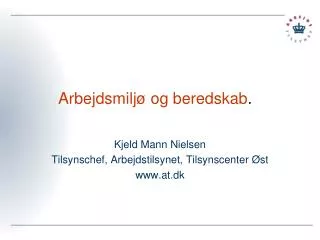 arbejdsmilj og beredskab