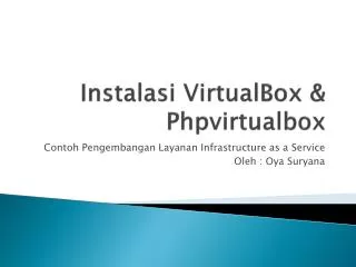 Instalasi VirtualBox &amp; Phpvirtualbox