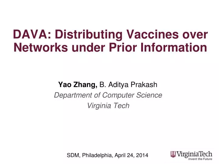 dava distributing vaccines over networks under prior information
