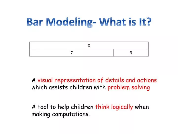 bar modeling what is it