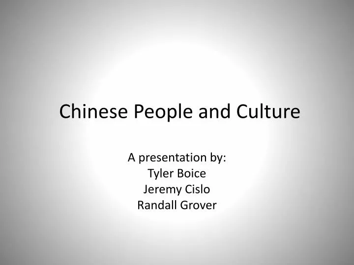 chinese people and culture