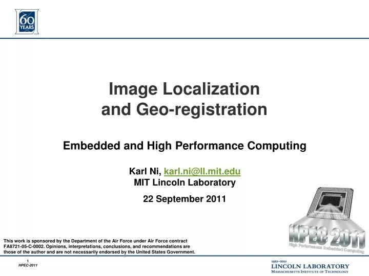 image localization and geo registration