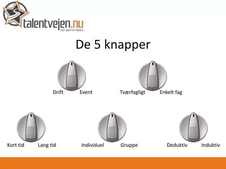 de 5 knapper