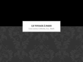 le voyage paris