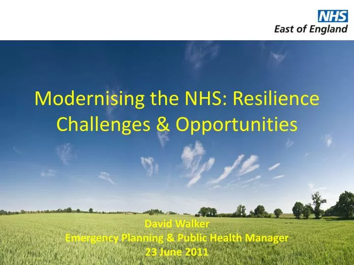 modernising the nhs resilience challenges opportunities