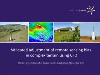 Validated adjustment of remote sensing bias in complex terrain using CFD