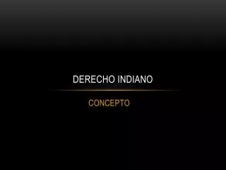 derecho indiano