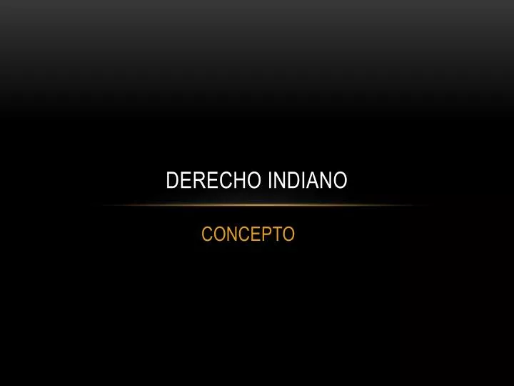 derecho indiano