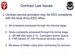 Contract Law Issues