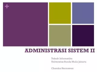 administrasi sistem ii
