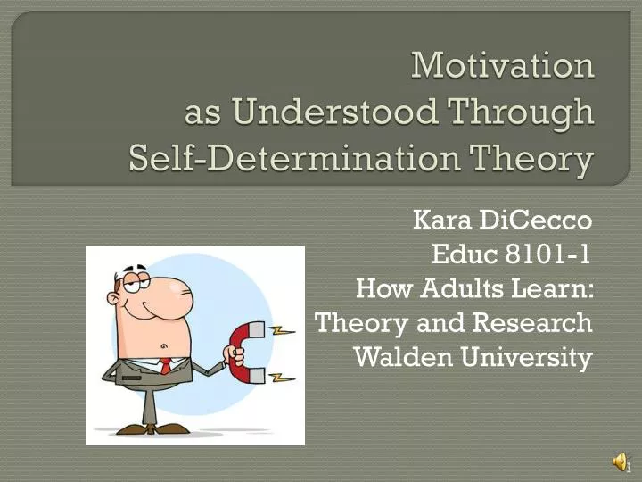 motivation as understood through self determination theory