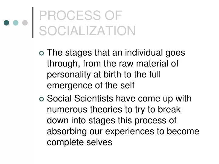process of socialization