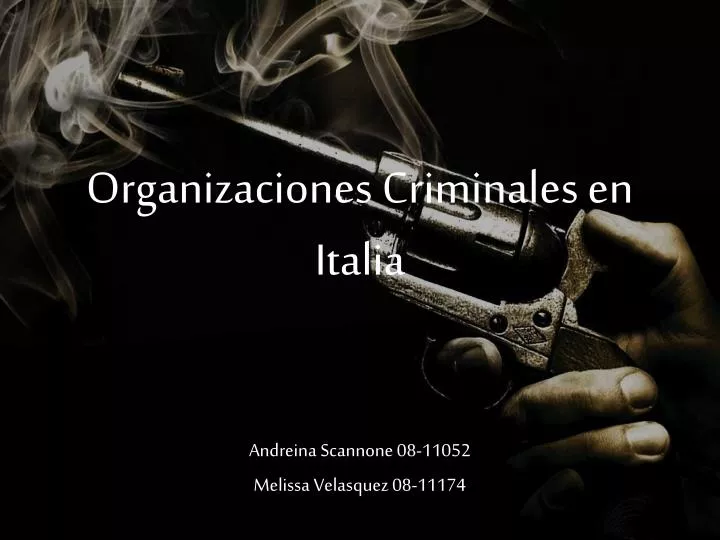 organizaciones criminales en italia