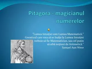 pitagora magicianul numerelor