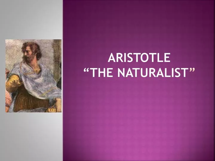 aristotle the naturalist