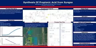 Synthesis Of Propionic Acid from Syngas