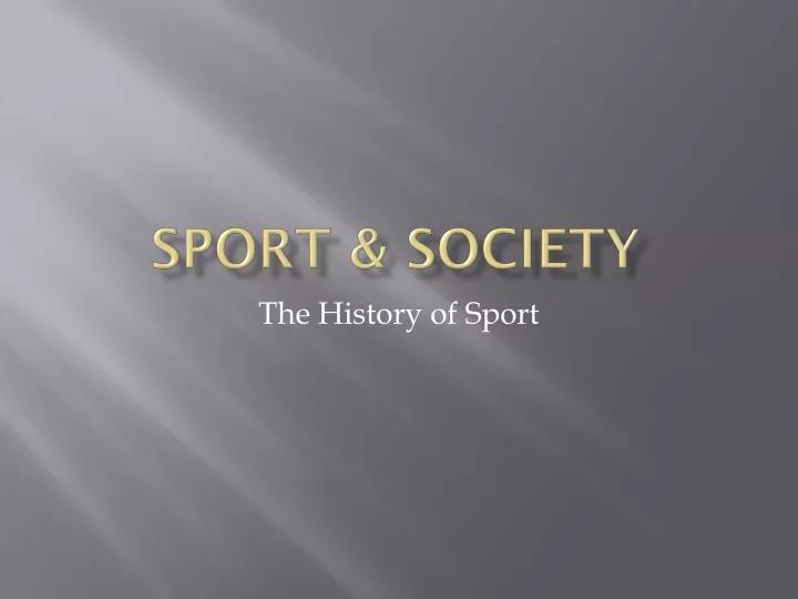 sport society